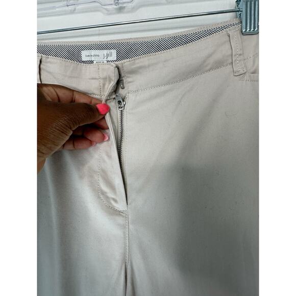 J. Jill Live in Chino Khaki Tan Casual Straight Leg Trouser‎ Pants Size 14 Tall - Picture 6 of 12